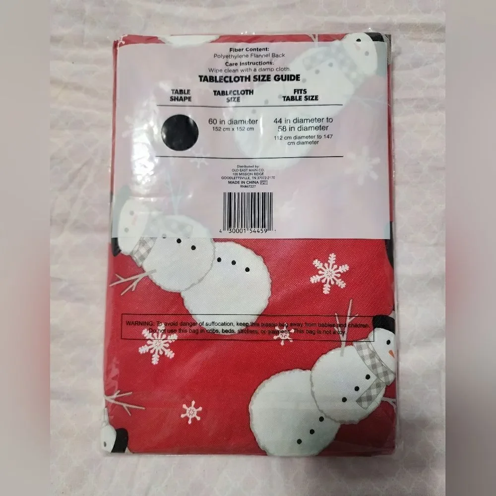 Lot of two Christmas Round Peva Tablecloth, New